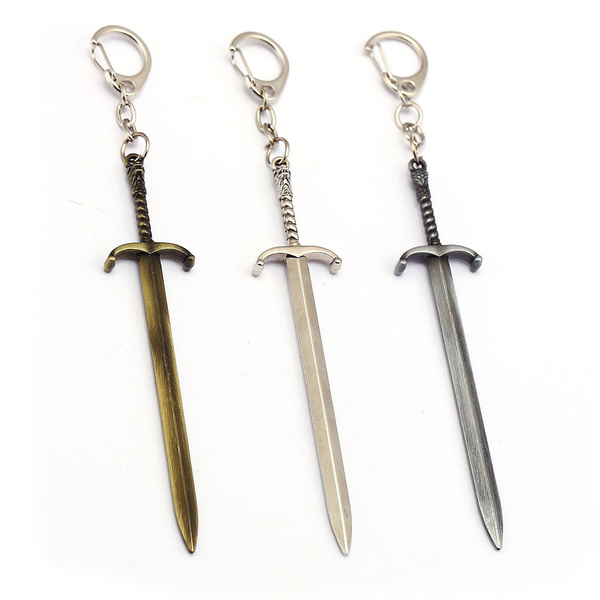 New Fashion Game Peripheral Pendant Game Of Thrones Keychain Jon Snow S Long Talon Wolf Sword Keychain Long Hook Sword Keychain Pendant Wish