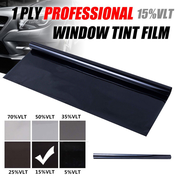 50*100CM VLT 15 Black Glass Window Tint Shade Film Roll Auto Car House