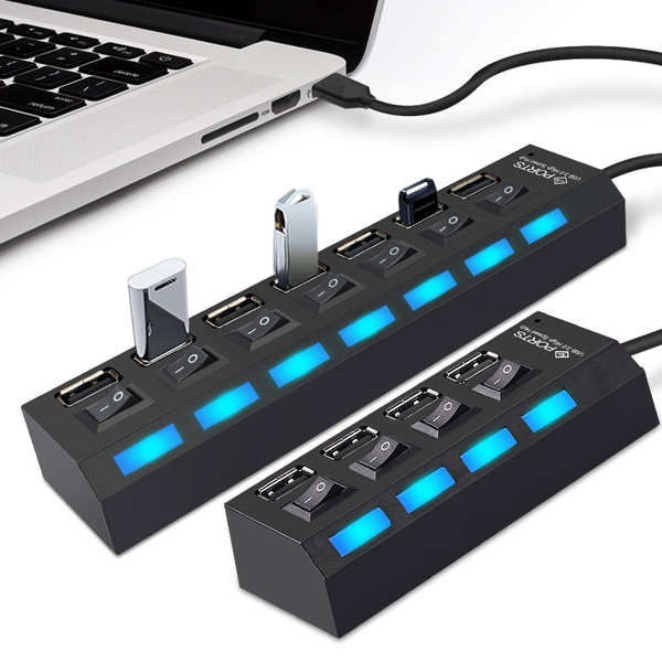 USB 2.0 Multiple Hub Ports High Speed 4 Ports For PC Accessories High Quality 