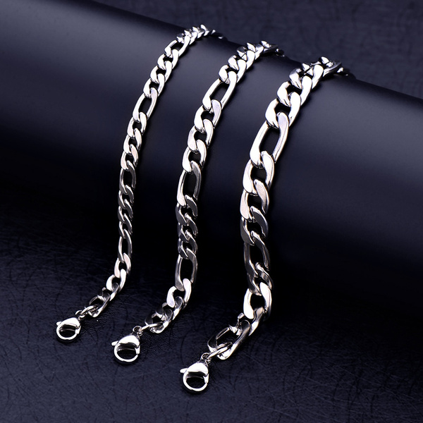 316L titanium steel figaro chain bracelet fashion jewelry for men 