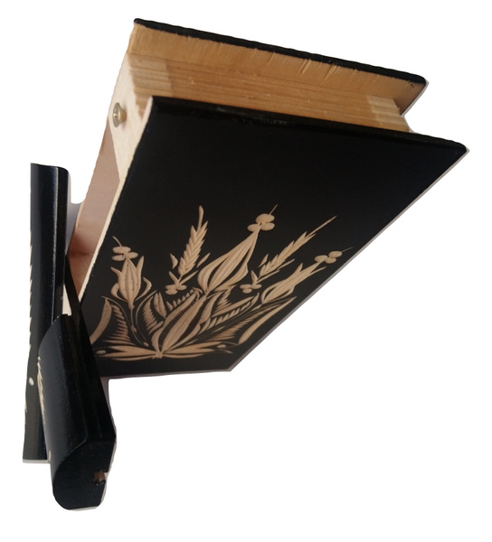 Magic special puzzle book box black with secret compartment inside surprise handmade wooden