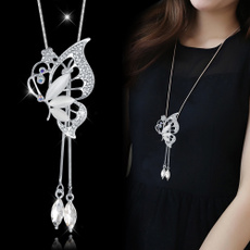 butterfly, Fashion necklaces, Biżuteria, Chain