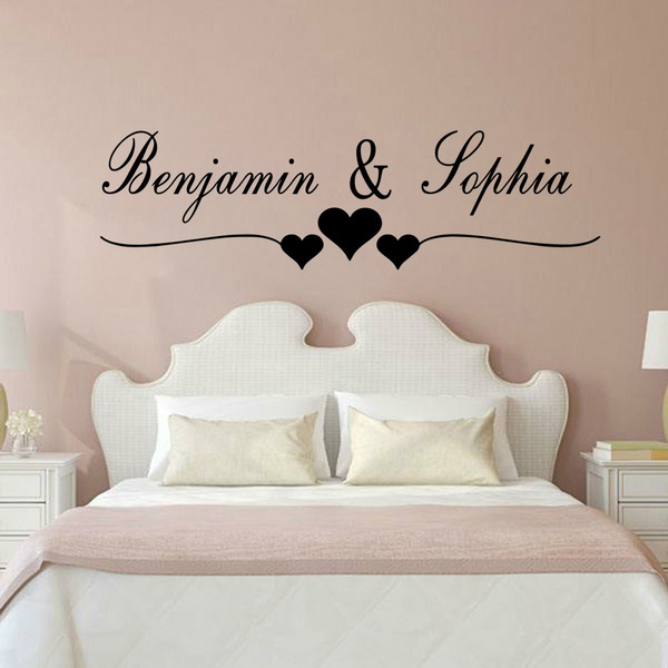 Personalized Name Lovers Wall Stickers For Bedroom Decor Living Room House Decoration Wallpaper Wall Decals Decor Mural Wish - Bedroom Theme Names