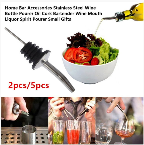 Botella de acero inoxidable Pourer Oil Cork Bartender Accesorios Botella de acero inoxidable Pourer Oil Cork Bartender Accesorios
