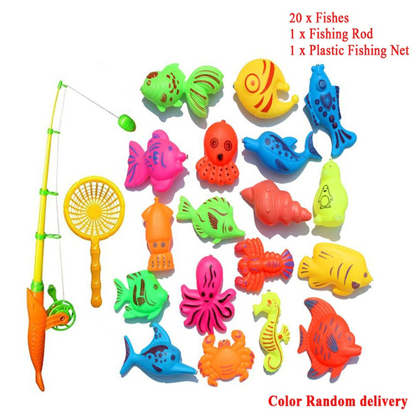 Creative Baby Bathing Toy 22-piece Magnetic Fishing Toy Set Bath