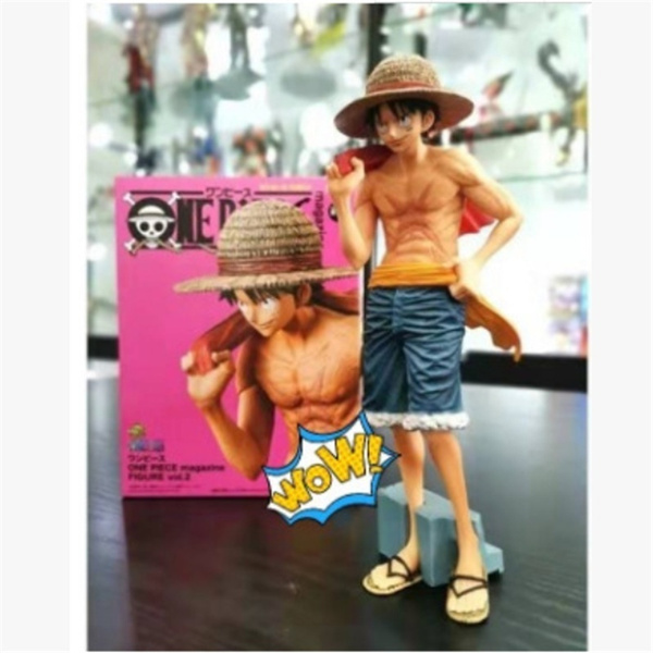 Anime One Piece Luffy th Anniversary Magazine Cover Styling Naked Luffy Model Pvc Figure Collectible Items Model Toy Gifts Wish