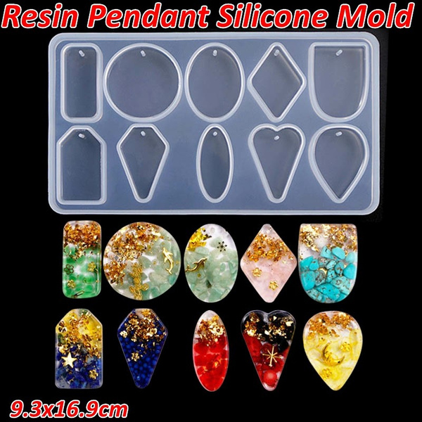 Epoxy Making Jewelry Resin DIY Geometric Mold Shape Pendant Silicone Craft Molds Epoxy Making Jewelry Resin DIY Geometric Mold Shape Pendant Silicone Craft Molds
