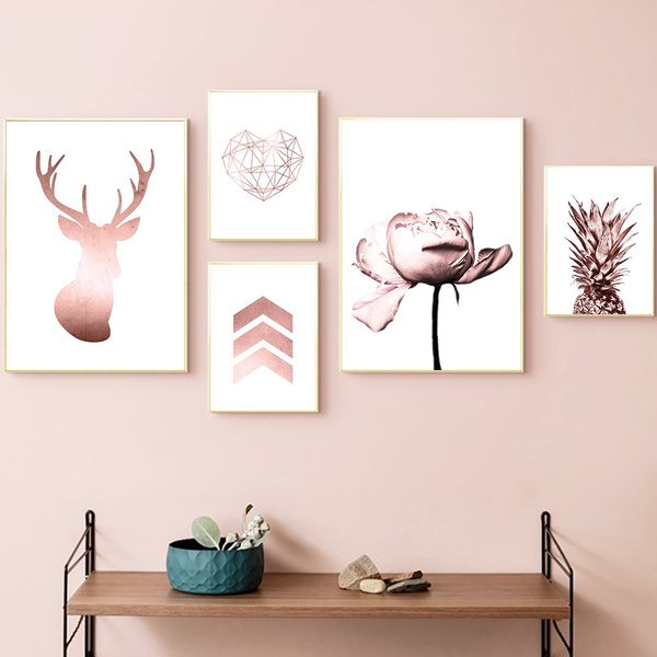 Wall Art Canvas Painting Poster Abstract Print Geometry Deer Picture Home Decor 