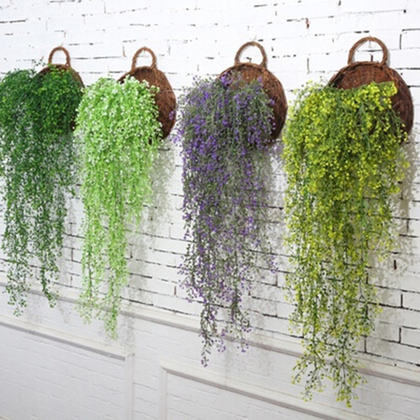 Artificial Plant Decoration Plastic Fake Flower Green Wall Hanging Wish - Artificial Plant Wall Hanging