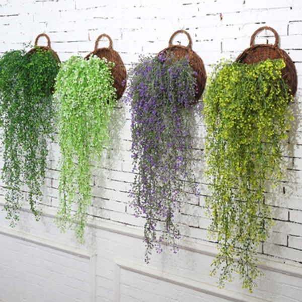 Artificial Plant Decoration Plastic Fake Flower Green Wall Hanging Wish - Artificial Plant Wall Hanging Artificial Plant Decoration Plastic Fake Flower Green Wall Hanging Wish - Artificial Plant Wall Hanging