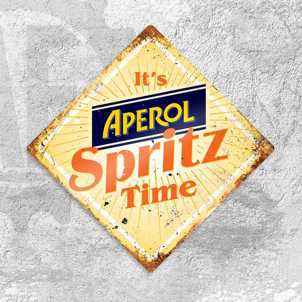 Aperol Spritz   Replica Vintage Metal Wall Sign Retro Bar Pub Mancave Cocktail Estivo 20x14cm Sticky Pads 