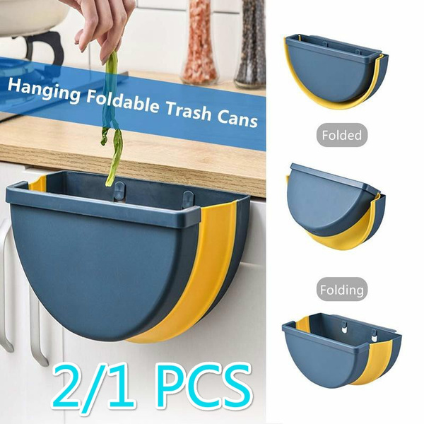 Kitchen Hanging Trash Can Collapsible Trash Bin Compact Garbage Can  Foldable Trash Bin Garbage Can for Kitchen Cabinet Door Car