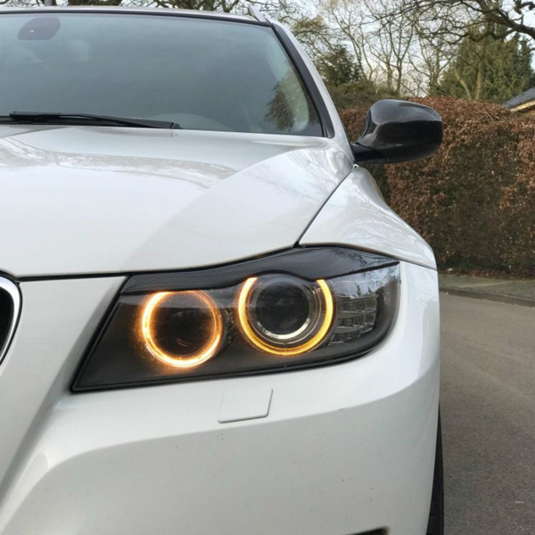 Soft Carbon Fiber Headlight Eyelid Eyebrow Cover Trim for BMW 3 series E90 05-12 Soft Carbon Fiber Headlight Eyelid Eyebrow Cover Trim for BMW 3 series E90 05-12