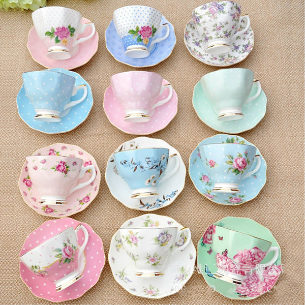 Gray Butterfly and Elegance Series YBK Tech Bone China Cup and Saucer Set Ceramic Tea Coffee Cup for Breakfast Afternoon Tea