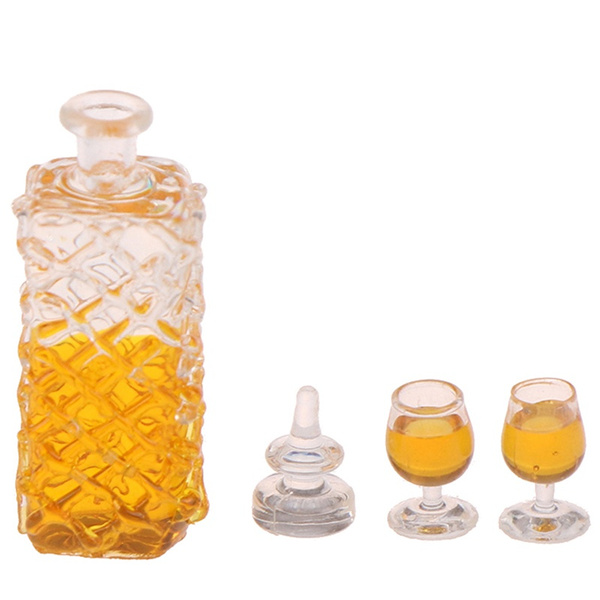 Dollhouse accessories miniature model props simulation wine bottle combination