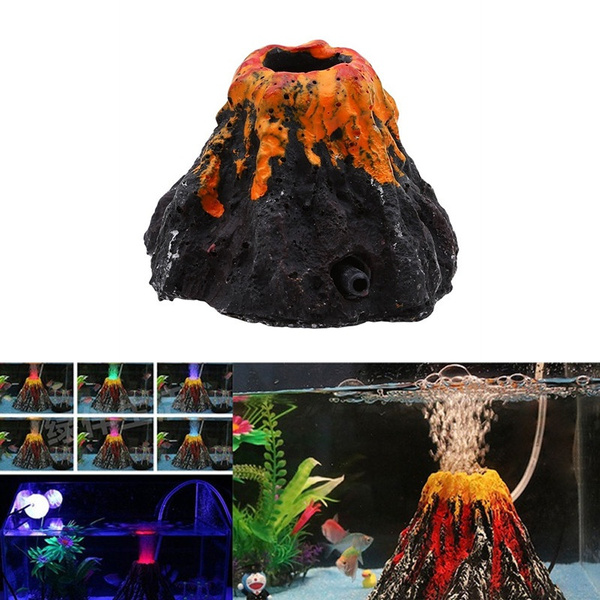 Decor Shape Pump & Tank Bubble Ornament Oxygen Fish Stone Volcano Air  Aquarium Aquarium accessories