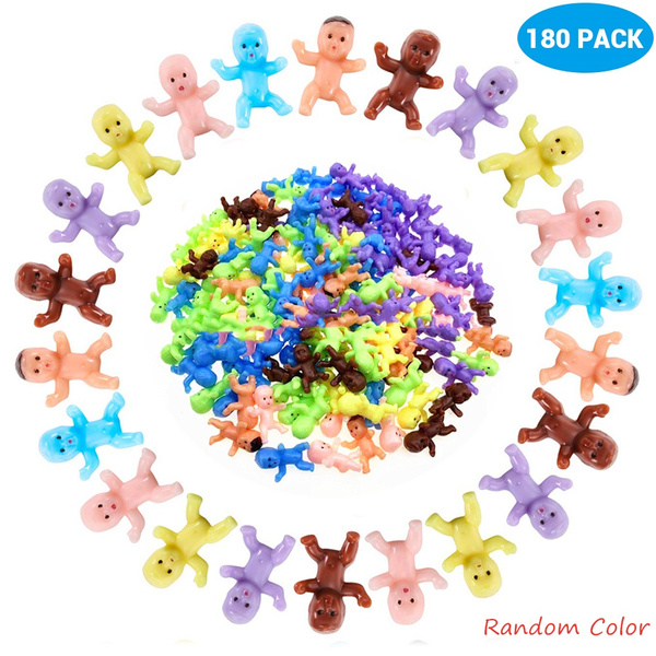 Mini Plastic Babies, Selizo 200pcs Tiny Plastic Baby Figurines Small King  Cake Babies Bulk for Ice Cube My Water Broke Baby Shower Games (10 Colors)  10 Colors 200 Pieces