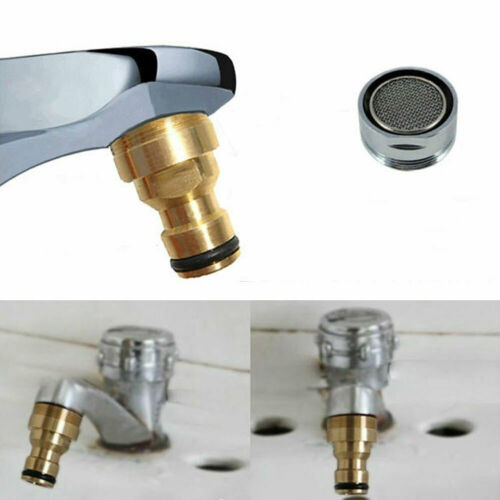 Universal Kitchen Tap Connector Mixer Garden Hose Adaptor Pipe Joiner Fitting Wish