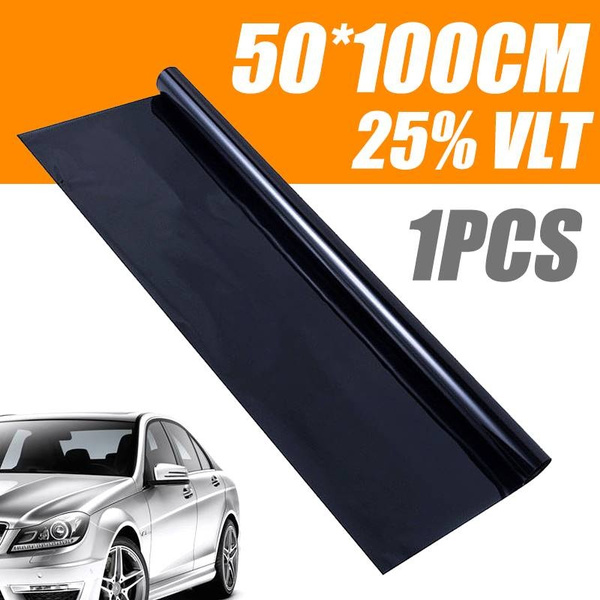 50 100cm Vlt 25 Black Glass Window Tint Shade Film Roll Auto Car House Wish