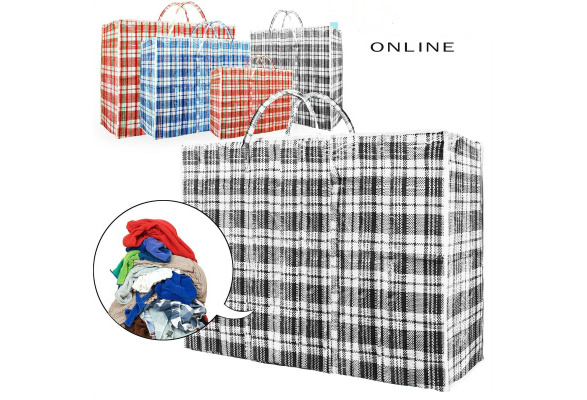 Details about   JUMBO LAUNDRY BAGS Zipped Reusable Large Strong Shopping Storage Bag Moving XXL 