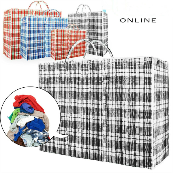 Reusable Laundry Storage Bag Shopping Bags Zipped Strong Jumbo Large Laundry Bag 