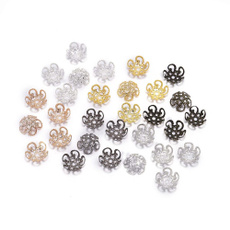 Flowers, Jewelry, gold, Metal