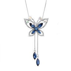 Blues, butterfly, Fashion necklaces, Jewelry