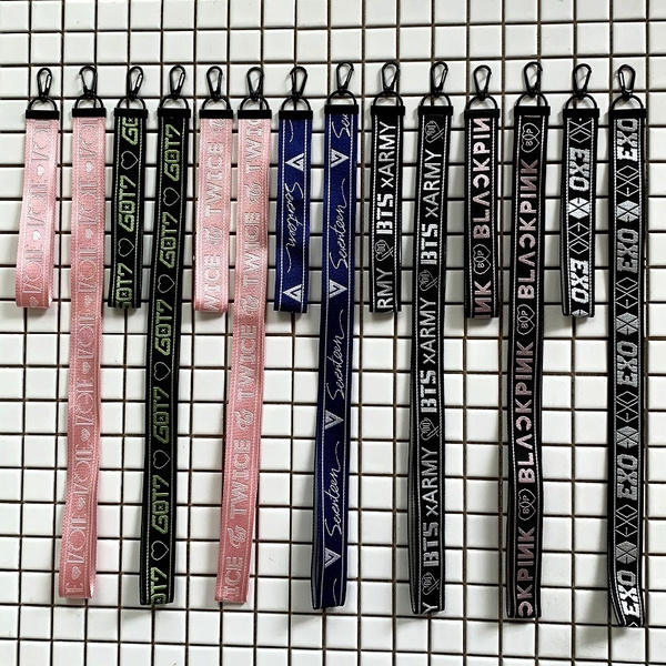 KPOP BLACKPINK TWICE EXO IZONE SEVENTEEN GOT7 embroidered lanyard 