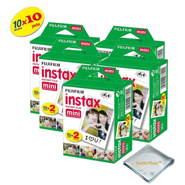 Fujifilm INSTAX Mini Instant Film 10 Pack 100 SHEETS (White