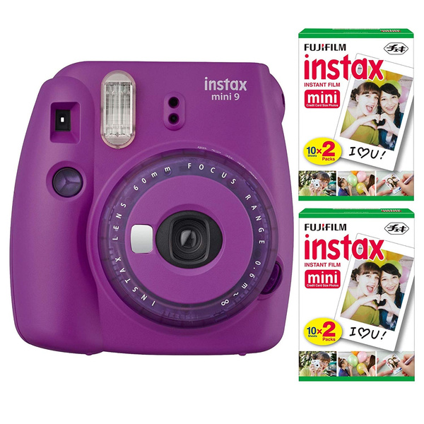Afwijzen Erfenis toxiciteit Fujifilm Instax Mini 9 Instant Camera (Purple) with 2 x Instant Twin Film  Pack (40 Exposures) Bundle | Wish