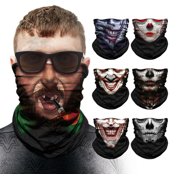 Scarf Neck Size Joker Skull Bike Motorcycle Skiing Bandana Balaclava Mask
