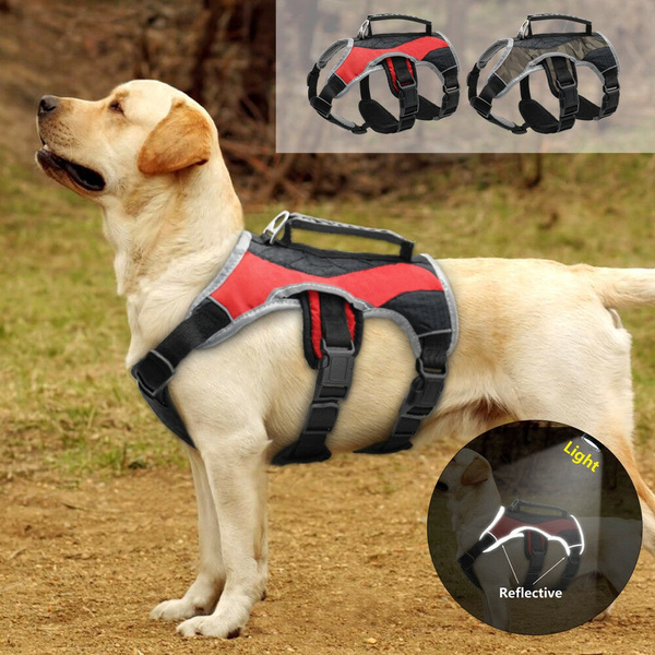 No Pull Dog Harness with Handle Reflective Adjustable for Large Breeds