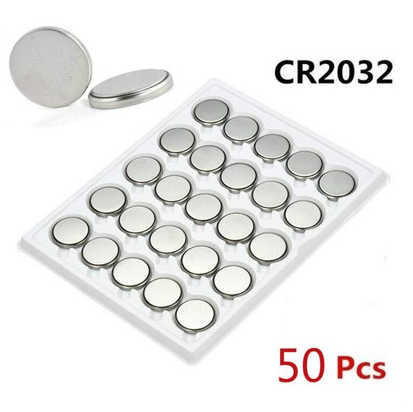 50PCS CR2032 3V Alkaline Button Cell Watch Battery Batteries Toys