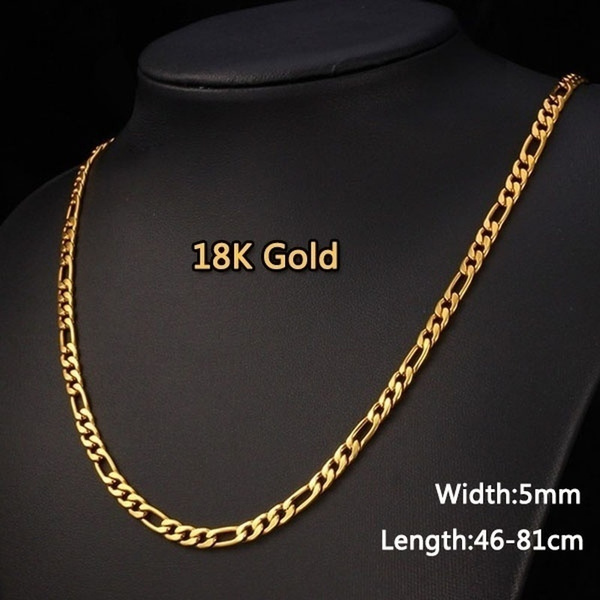 Stylish Linked 18K Gold Chain (16 Inches) by GEHNA