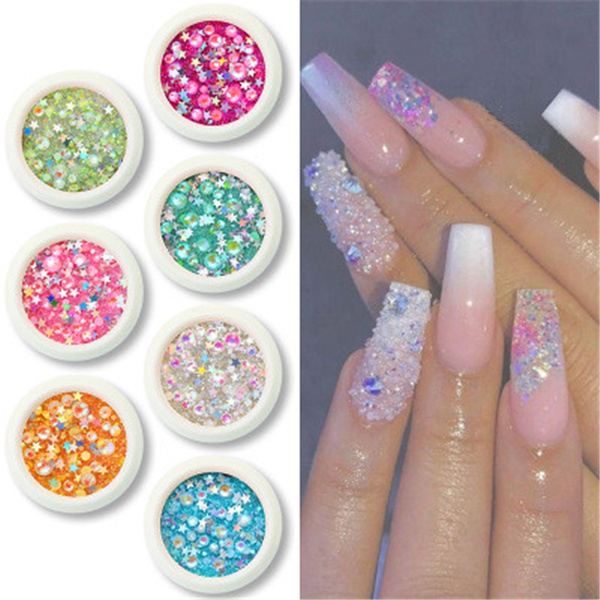 3D Gems Nail Rhinestones Manicure Decor Glitter Diamond Flatback