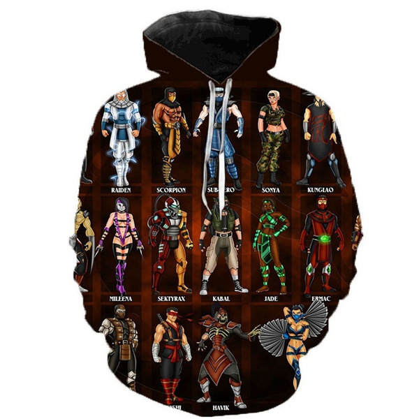 Mortal Kombat 11 Printed Hoodies Zipper Unisex Casual Clothes