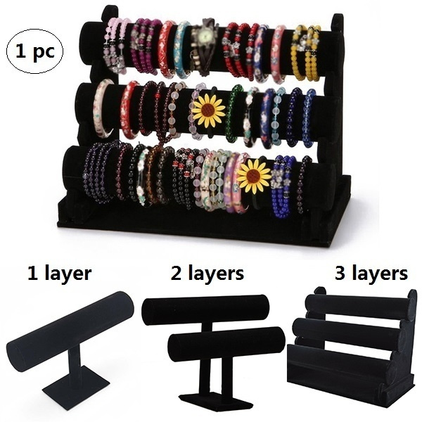 T-Bar Bracelet Holder Necklace Organizer Jewelry Display Boutique