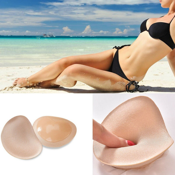  Silicone Bra Inserts Pads Breast Enhancers Bra Push Up Pads  For Bikini Swimsuit