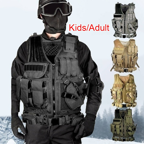 Men's Outdoor Military Tactical Vest Multi-pocket Army Assault