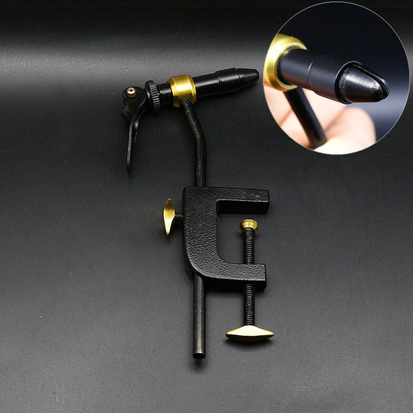1Set Fly Tying Classic Handy Vise Tool Safety Holding Hook Fishing Brass  C-clamp Tying Vise with Steel Hardened Jaw