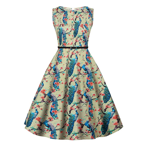 Vintage peacock outlet dress