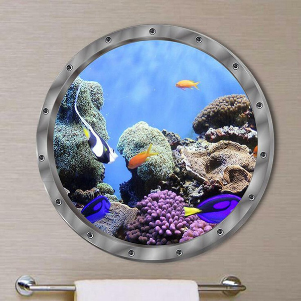 Sea Wall Decals Ocean Themed Decals Nursery Wall Decals Baby Room Under The Sea Marine Life Stickers Shark Turtle Submarine Baby Stuff Kids Room Decorations Wall Stickers Walmart Com Walmart Com
