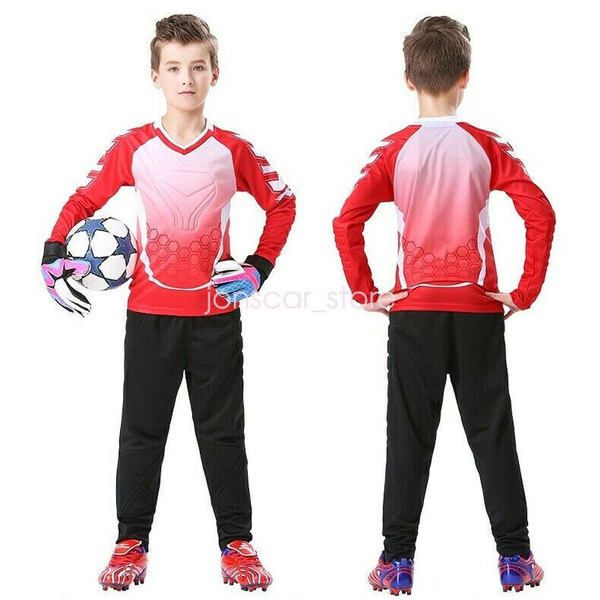 Giamfit Soccer Goalkeeper GK Long Sleeve Jersey & Pants Kits For Kids Youth New 