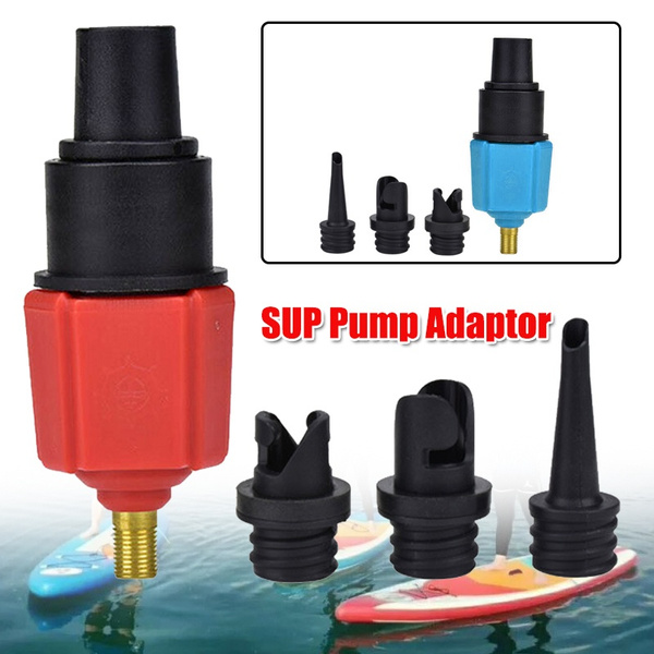 Air Valve Adaptor Sup Pump Inflatable Boat Paddle Board+Nozzles for Canoe Kayak 