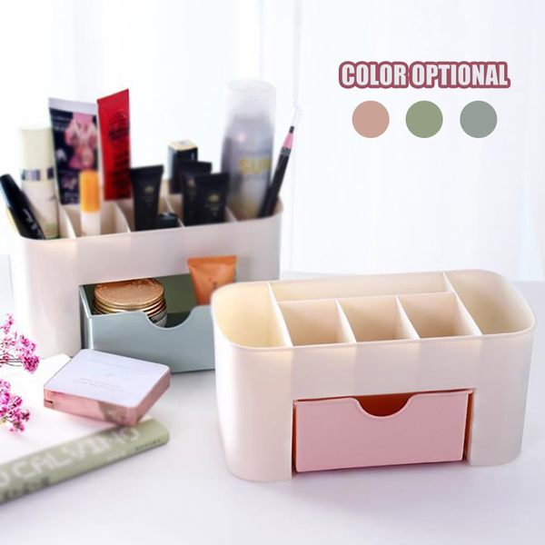 Plastic desktop cosmetic box with small drawer multifunctional desk storage  box | Wish