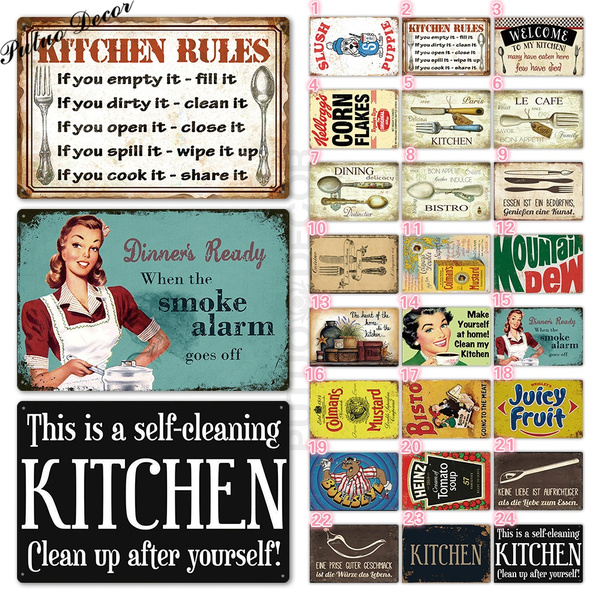 METAL VINTAGE RETRO SHABBY-CHIC TIN KITCHEN SIGN LIFE IS WHAT YOU BAKE IT WALL PLAQUE 150MM X 200MM 2978 6 X 8