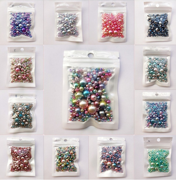 200Pcs Colorful Beads Acrylic Round Loose Beads Loose Beads for DIY Jewelry  Making Art Craft