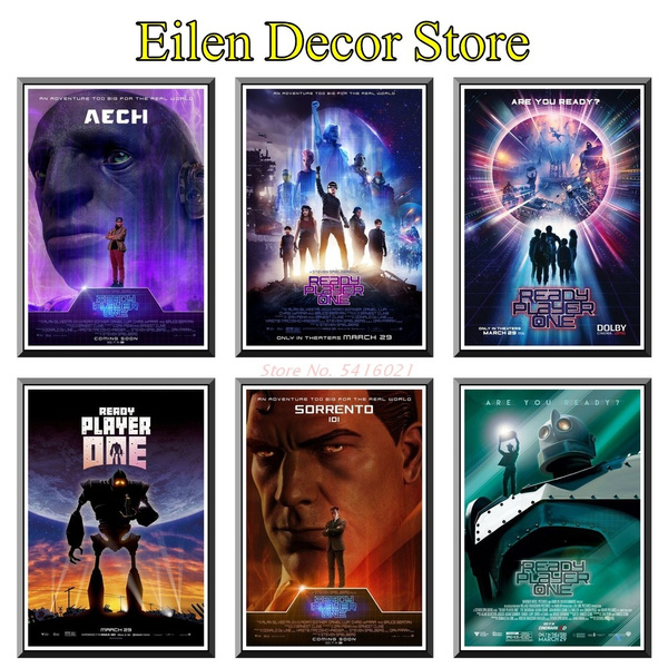 Ready Player One Action Adventure Science Fiction Movie Poster Art Prints  Kitchen Wall Pictures Printed Canvas Oil Painting Decor Living Room Artwork