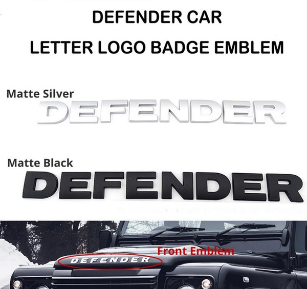 Land Rover Defender Hood Decal Lettering Emblem Bonnet Name Plate SILVER Genuine