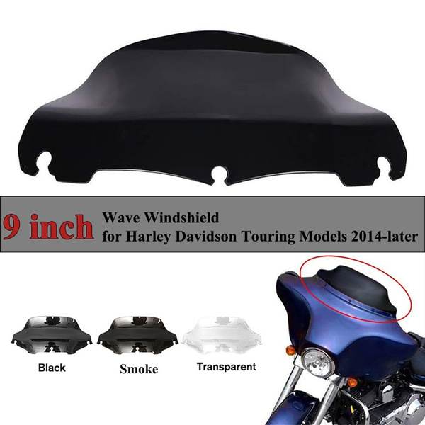 Amazicha 6 Tint Smoke Wave Windshield Windscreen Wind Splitter Compatible for Harley Davidson Touring Electra Glide Street Glide Tri Glide 1996-2013 Amazicha 6 Tint Smoke Wave Windshield Windscreen Wind Splitter Compatible for Harley Davidson Touring Electra Glide Street Glide Tri Glide 1996-2013
